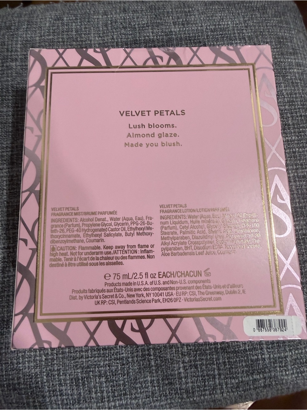 Victorian Secret Velvet Petals 75 mL Fragrance spray and Lotion - Picture 3 of 3